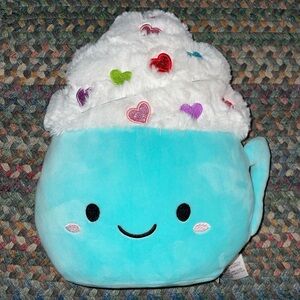 Animal Adventure Squishy Plush Cocoa Smiley Mug With Hearts